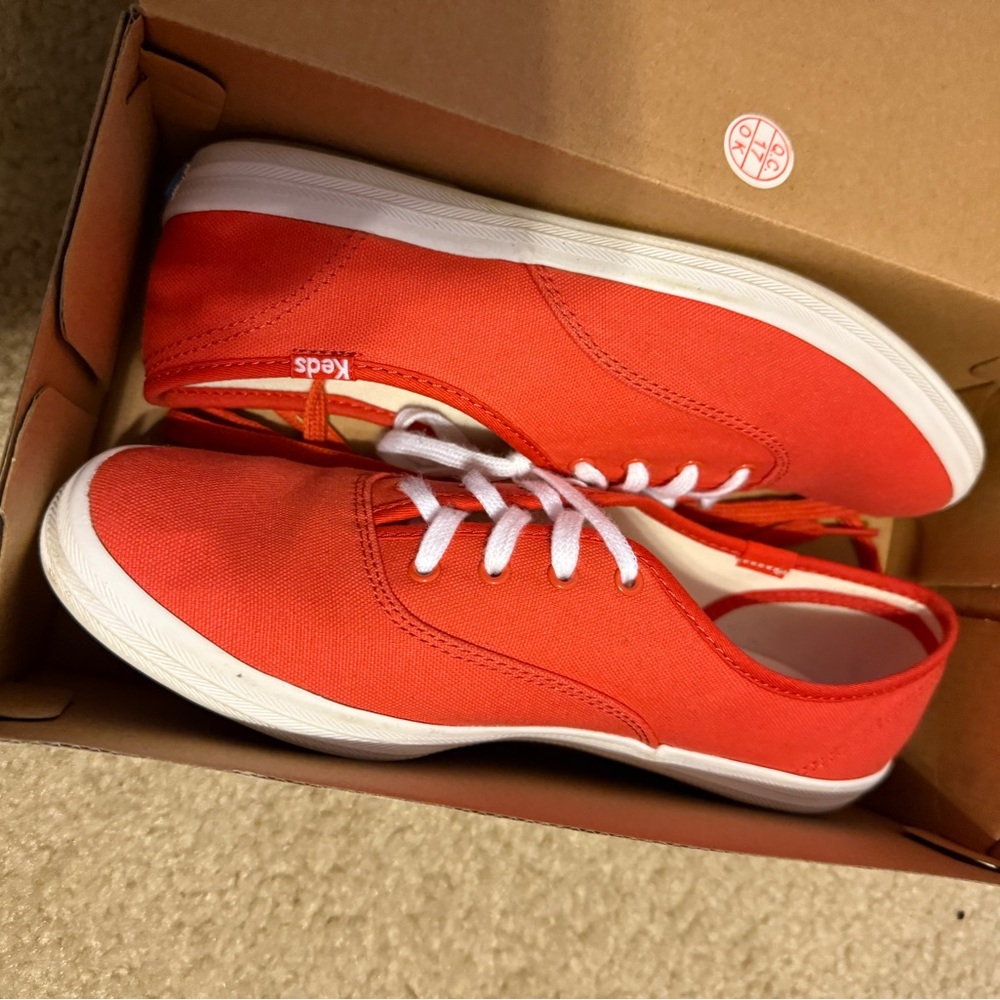 Vibrant Burnt Orange Keds - Picture 2 of 12